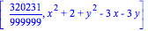 [320231/999999, x^2+2+y^2-3*x-3*y]